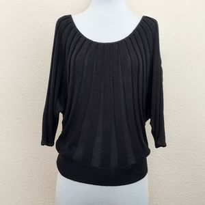 Black knit top